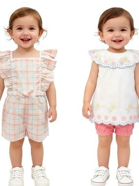LITTLE ME 3 Pc Dresswear Set Pink 6 Month